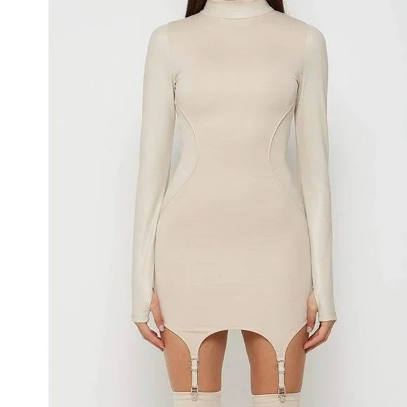 GORGEOUS VEGAN LEATHER SUSPENDER DRESS!!! - Picture 7 of 7